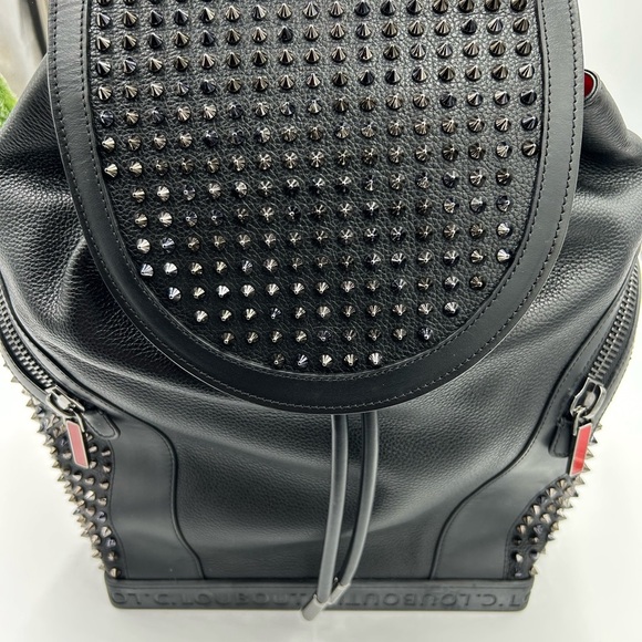 Unisex, Christian Louboutin, EXPLORAFUNK, black calf, leather backpack spiked - Picture 7 of 16